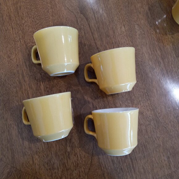 Vintage Yellow Royal China Sierra Madre Ironstone Coffee Cups Set of 8 - Picture 8 of 16